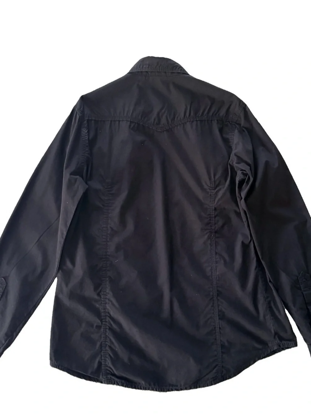 True Religion Men’s Black Western Pearl Snap Button-Up Shirt Size Small.